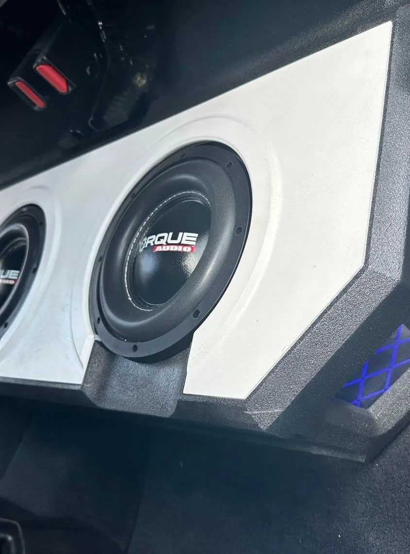 Truck audio system with subwoofers and amp by K-1 Custom