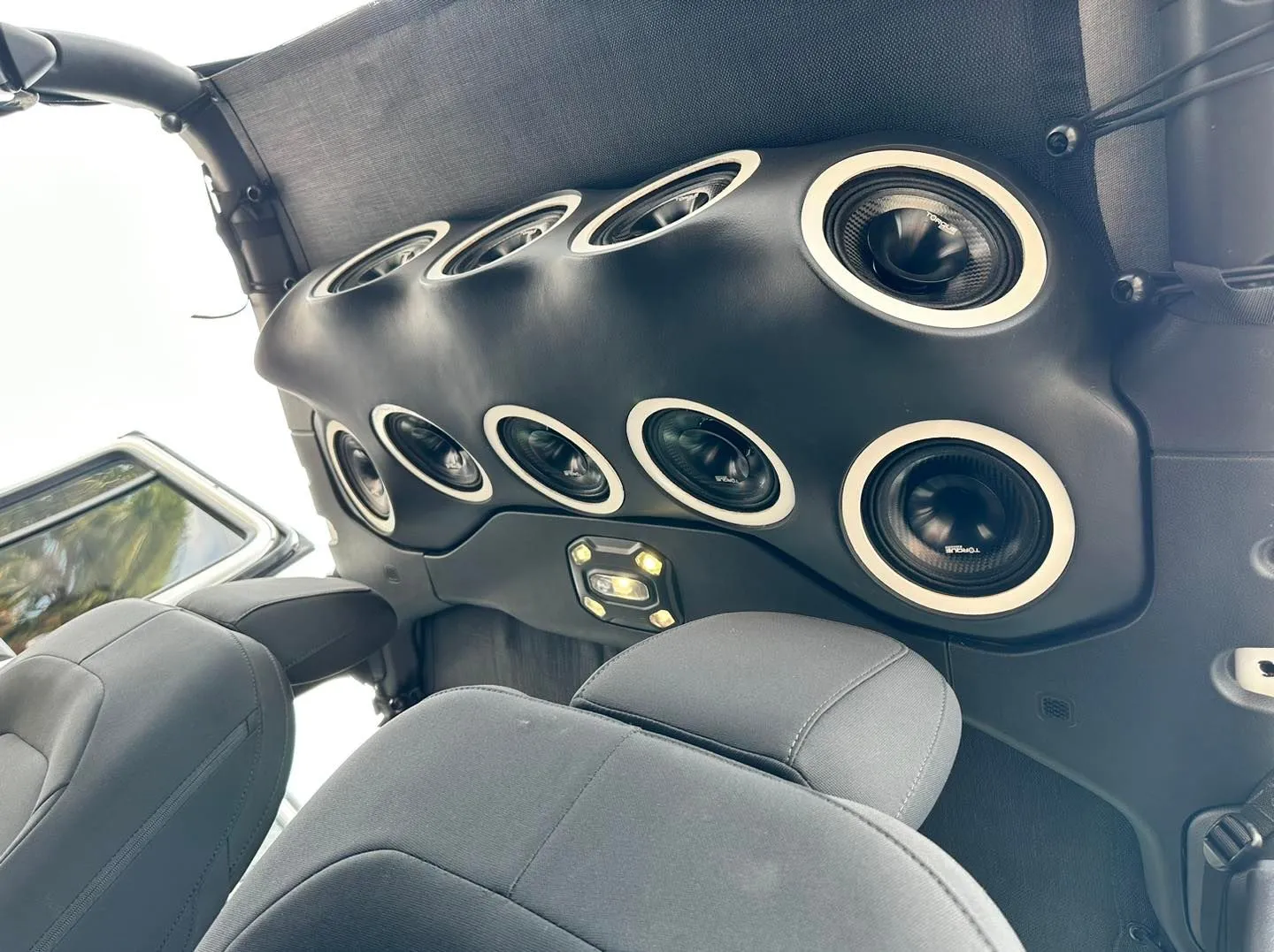 Custom car audio build with show-quality wiring